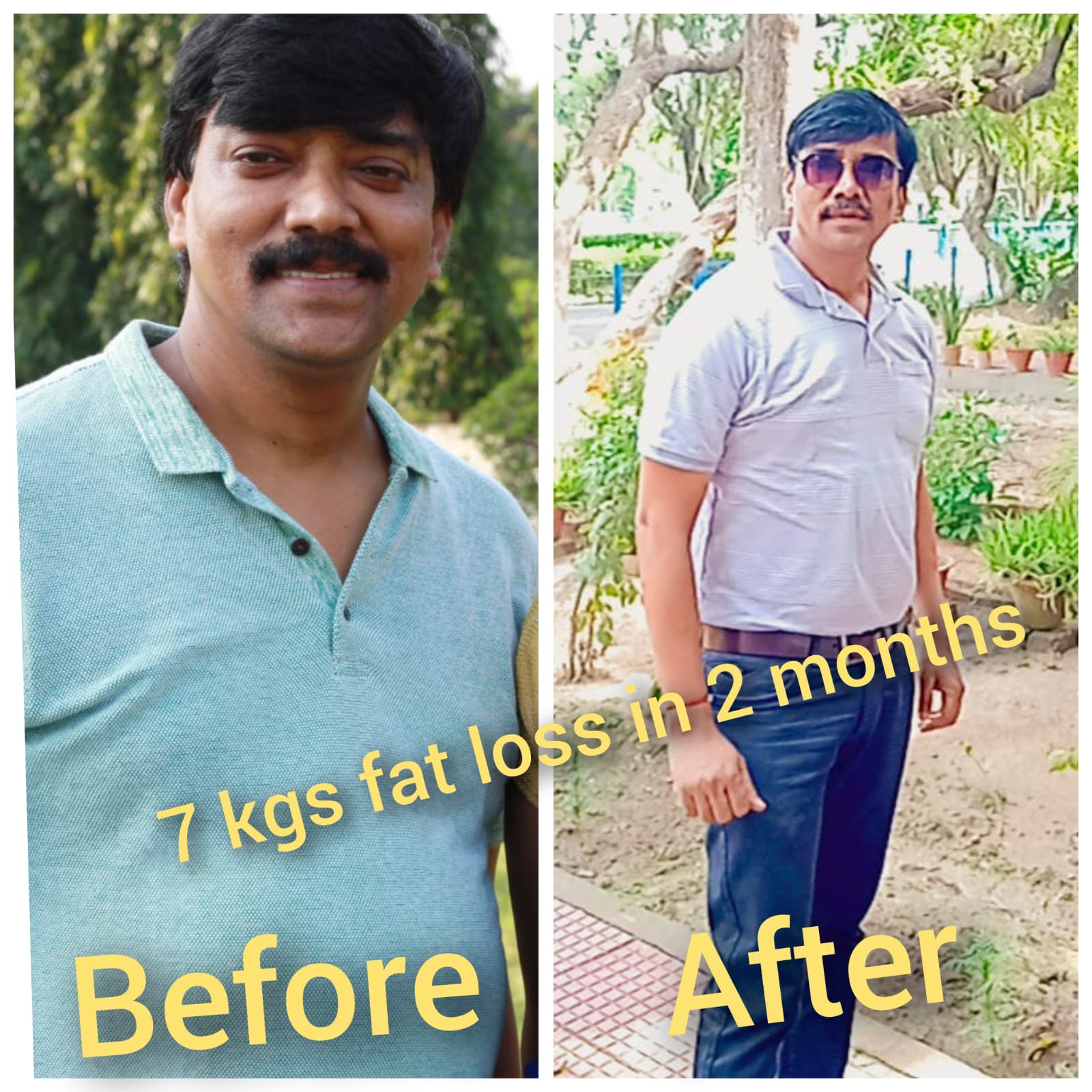 7 kgs fat loss in 2 months